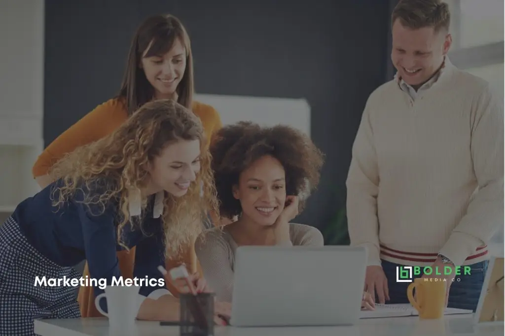 B2B Team Reviewing Marketing Metrics